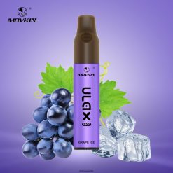 RandM Tornado Sabores | RandM Movkin Ulax H6282X62 Dispositivo de vapeo desechable recargable 6800 (bobina de cerámica) hielo de uva