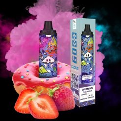 RandM Vape Buy Online | RandM Tornado H6282X285 Dispositivo vape pod con control de flujo de aire 6000 1 pieza donut de fresa
